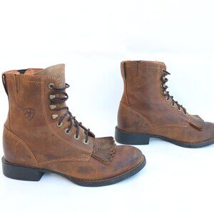 Ariat Brown roper boots size 6.5 C (wide fit)